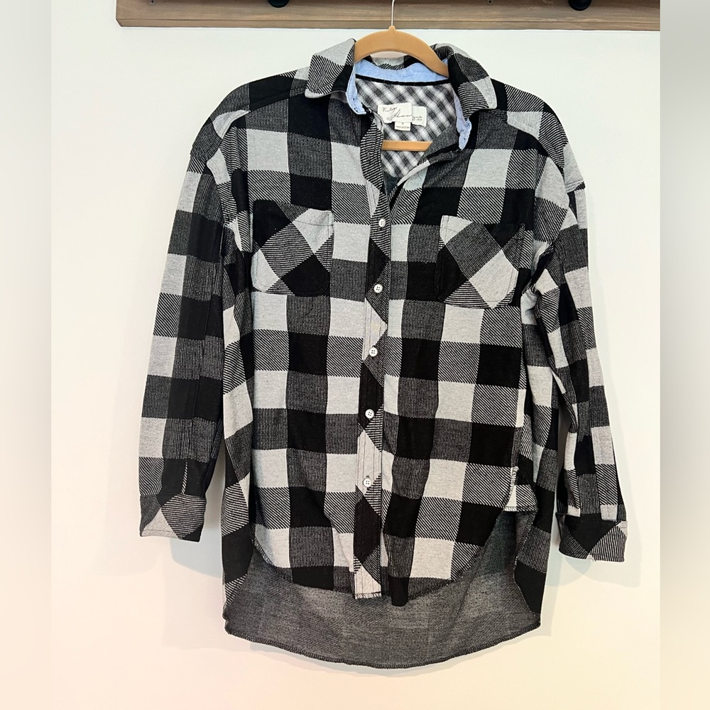 Vintage havana plaid flannel shirt women’s small